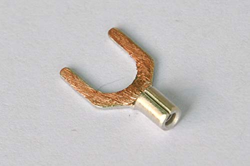 Davitu (1000 pcs/lot) Crimp Spade Wire Connector, 22~16AWG, 4, 19AMP, Red, Fork Terminal.