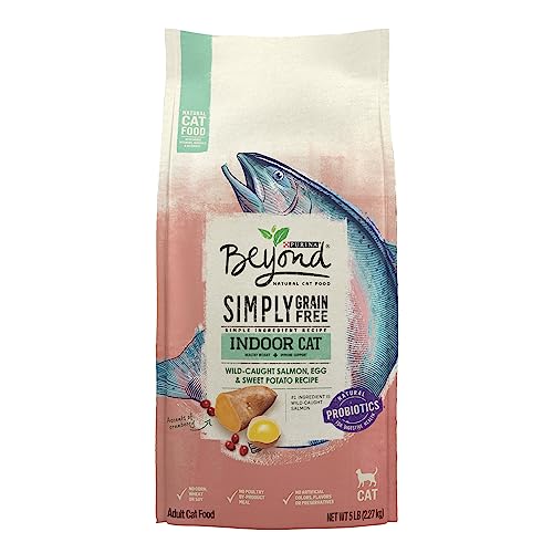 Image of Purina Beyond Grain Free, Natural Dry Cat Food, Simply Indoor Salmon, Egg & Sweet Potato Recipe - 5 lb. Bag