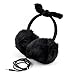 DURAGADGET Auriculares de Diadema Acolchados con Exterior Peludo de Peluche para Nintendo 3DS XL SNES Edition Invierno. Color Negro.