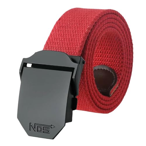 Ceinture toile avec boucle métal robuste pour un ajustement précis sur jeans