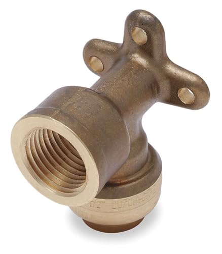 SharkBite 1/2 Inch Drop Ear Elbow, FNPT, Pack of 6, Push to Connect Brass Plumbing Fitting, PEX Pipe, Copper, CPVC, PE-RT, HDPE, U334LF