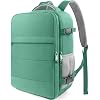 HOTOR Travel Backpack - Flight Approved Travel Bag for Men and Women, Carry on Luggage for 15.6" Laptop and Travel Essentials for Work, Business, Weekender, College 11.8"x7.9"x17.3" Dark Green