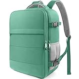 HOTOR Travel Backpack - Flight Approved Travel Bag for Men and Women, Carry on Luggage for 15.6' Laptop and Travel Essentials for Work, Business, Weekender, College 11.8'x7.9'x17.3' (Dark Green)