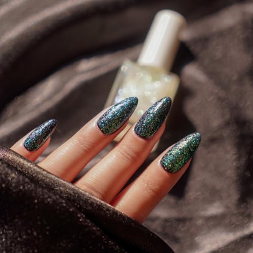 Image of Nails & More Holographic Nail Polish Topper, Argan Oil-Infused Gel Shine, Rainbow Glitter Nails, Party Shine | 10ml