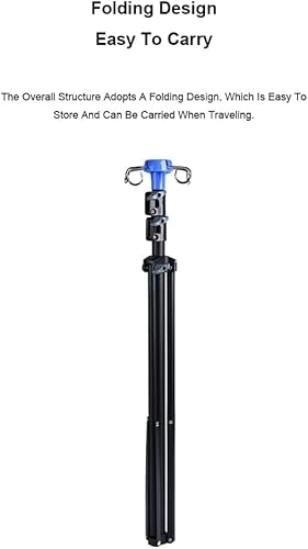 6,5 Fuß tragbarer, zusammenklappbarer Infusionsständer, 4 Haken, 3 Beine, Tropfbeutelständer, höhenverstellbar, Faltbarer Infusionsständer für Reisen und häusliche Pflege