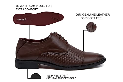 Image of ARAMISH Men's Leather Formal Derby Shoe (UK 5 to UK 10)