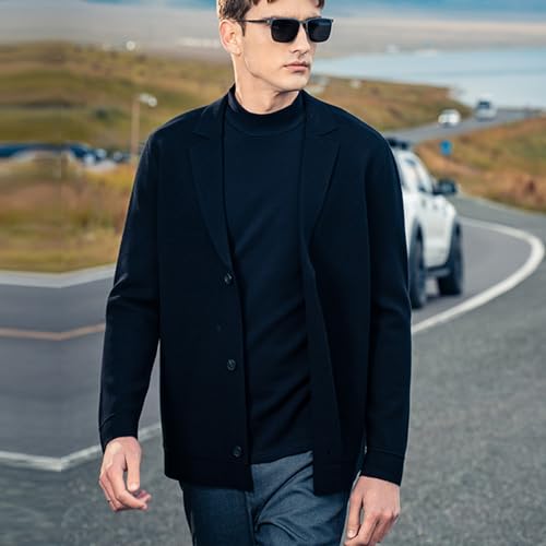 Men's Cardigan Wool Sweater Trend Cool Wool Sweater Men's Coat Spring and Autumn Knitted Sweater2