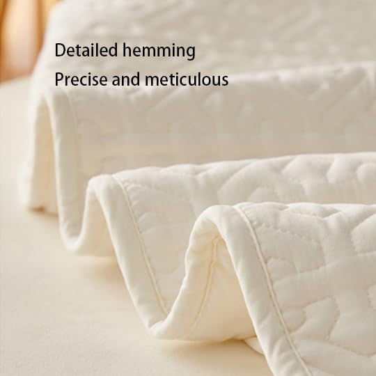 Linge de lit pour Matelas épais,Protège-matelas à sommier tapissier matelassé brossé solide, surmatelas épais pour chambre à coucher, hôtel, famille d'accueil, bleu marine, 200 x 220 cm (3 pièces)