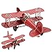 HERCHR Vintage Flugzeug Dekor, Metall Flugzeug Modell Vintage Flugzeug Retro Flugzeug Flugzeug Modell Flugzeug Deko Blech Flugzeug Doppeldecker Rote, 21,3 cm/8,4 Zoll(Rot)