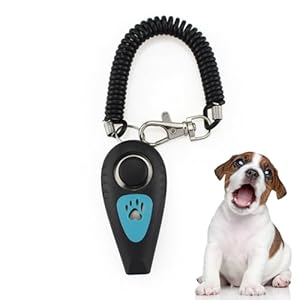 Dog Training Clicker – 2.56×1.18×0.79 in Pet Training Clickers | 2-In-1 Clicker Whistle Dogs Trâining Whistles | Two-Tone Clickers Long Bracelet | Dog Whistle for Small Animal Cat Horse Bird