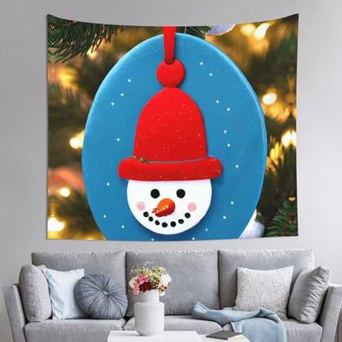 Tapisserie de Noël bonhomme de neige pour cocooner dans sa chambre cet hiver