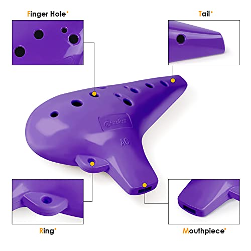Ocarinas - Professional Musical Wind Ocarina Instrument 12-Hole - Precision Plastic - Alto C - Three Colors Available - Legend Of Zelda Ocarina Time #TOP2