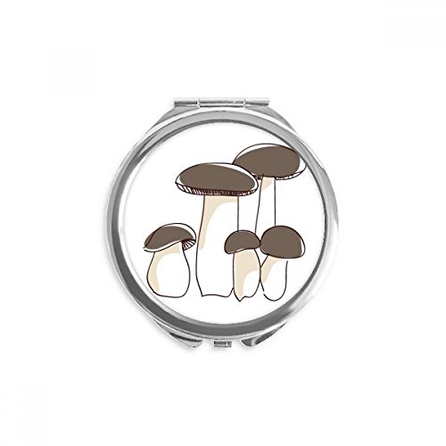 Miroir de poche à la main champignons délicieux petit cadeau esthétique et utile pour femme