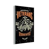 MuchoWow Glasbild Glasfoto Wandbild Bilder Deko 100x150 cm Mancave - Soldat - Retro - Zeichnung