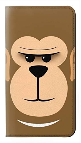 Étui OnePlus Nord N10 5G housse de protection en cuir à rabat avec motif singe grincheux