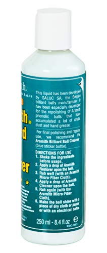 Aramith Bundle Of 2 Items Billiard Ball Cleaner & Aramith Billiard Ball Restorer 8.4 Fl.oz. Bottles #TOP3