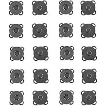 WAFJMAF 10 Sets Magnetic Bag Clasps Button Snaps Tone Purse Great for Closure Handbag Clothes Sewing Craft No Tools Required Plum Blossom 14.8mm Black
