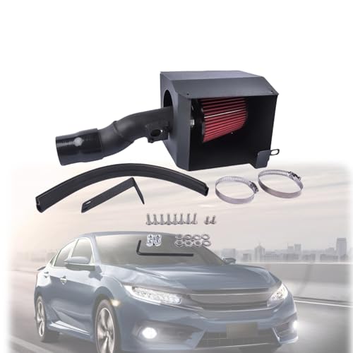 Cold Air Intake Kit Replacement for Honda Civic 10th Gen 2016 2017 2018 2019 2020 1.5L Turbocharged, with Filter Heat Shield Mixizap