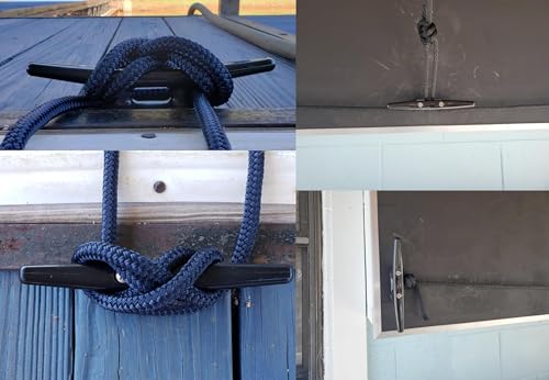 image for MIZUGIWA Nylon Boat Cleats Dock Cleats Black 5 Inch Boat Ties,Kayak Ro