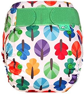 TOTSBOTS- Easy Fit Star All-in-One Reusable Nappies - Eco-Friendly & Sustainable - Absorbent Cloth - Easy to Wash - Reducing Carbon Footprint -Comfortable - Fun Design - One Size (Knotty, 8-35lbs)