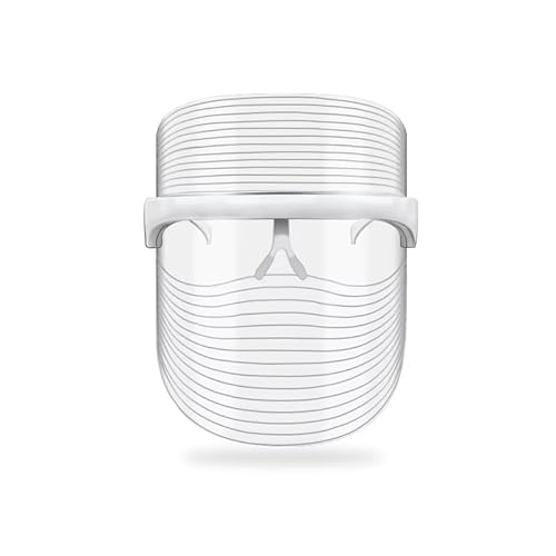 Maschera LED Viso 7 Colori – Maschera Luminosa Fototerapia con USB, Design Trasparente, Cura Viso Donna Uomo, Routine Skincare e Relax a Casa