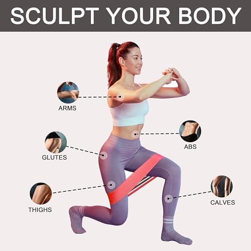 Image of STANDROCK Fabric Resistance Bands for Working Out, 3 and 4 Levels Booty Bands Long Resistance Bands for Women and Men | Elastic Bands for Exercise Bands Resistance Workout Bands Resistance