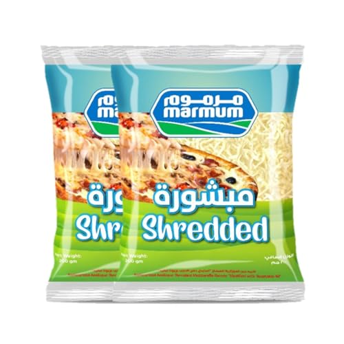 Marmum Shredded Mozzarella Cheese (Pack Of 200g and 200g) 400g (UAE)
