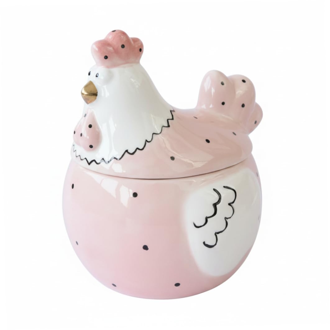 Tsawntd Chicken Cookie Jar, Gold Ceramic Chicken Cookie Jar - Funny Hen-shaped Ceramic Decorative Jars For Jewelry, Stationery, And Snack Storage Rooster Funny