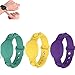 Produktbild 3 Stück für Apple Airtag Silikonarmband Schutzhülle, leichtes weiches Uhrenarmband, Anti-Stress GPS Kinder Anti-Verlorenes Armband Locator (#5)