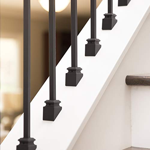 T01 - Iron Balusters - Standard Plain - Hollow - 44 In X 1/2 In Square - Box Of 15 (Pewter Gray) #TOP4