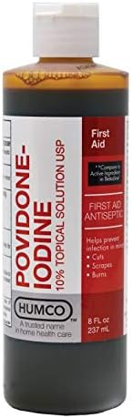 Humco 232516001 Povidone Iodine 10% Topical Solution, 16oz
