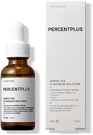 PERCENTPLUS Skin care l Green tea Flavonoid solution skin serum contains high-purity green tea ext and Egcg, antioxidants support, relief of Repeated breakout, problematic skinㅣ1fl. Oz