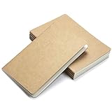 🍓El Paquete Incluye: 6 Pcs cuadernos kraftliner. 3 Pcs Páginas blancas + 3 Pcs rayas páginas, 30 hojas/1 cuaderno, 100gsm. Que ofrecen suficiente espacio para que pueda expresar sus pensamientos.