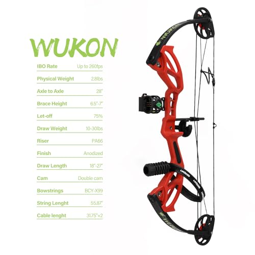 image for LWANO Compound Bow Set for Youth & Kids,Beginners Bow and Arrow Set,Ri