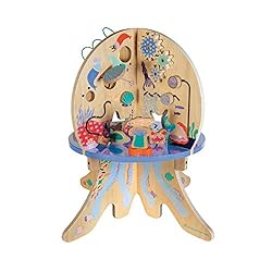Manhattan Toy Deep Sea Adventure Wooden Toddler Activity Center with Clacking Clams, Spinning Gears, Gliders and Bead…