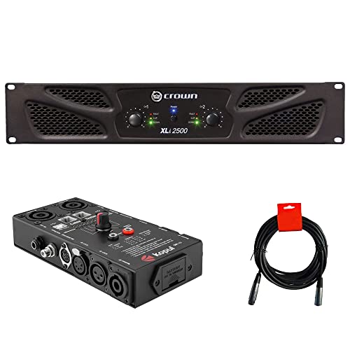 Crown Audio Xli 2500 Two-Channel Stereo Power Amplifier Bundle With Kopul Cbt-12-12-In-1 Cable Tester, And Xlr-Xlr Cable #TOP15