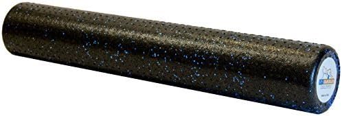 AFTRYOUGO USA Foam Roller, Extra Firm High Density Foam Rollers for Exercise - 36 inch Black & Blue (2.8lbs/ft³ Density) with 3 Year Warranty