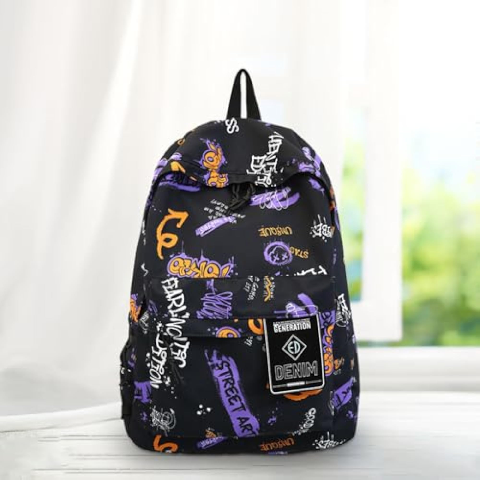 Graffiti Backpack Laptop Daypack for Men, Stylish and Durable