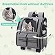 Opetdo 3 in 1 Transportrucksack mit Rollen Hund/Katze (< 15kg), Höhenverstellbar Faltbar,Eine Hervorragende Wahl für Stadt- und Wanderausflüge, Atmungsaktiv und Weich (Grau)