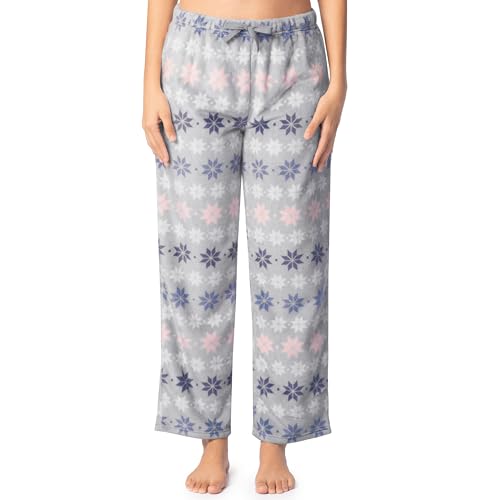 Image of Fruit of the Loom Women's Sueded Jersey Crew Top and Fleece Pant Sleep Set