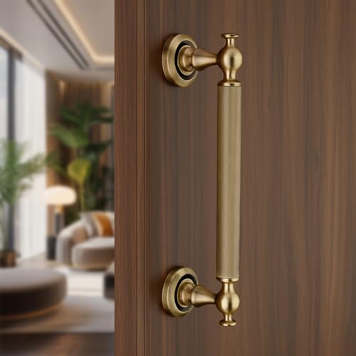 Image of LAPO 9 Inch Main Door Pull Handle | Antique Finish Stainless Steel Alloy | 8 Inch Hole to Hole | Stylish & Durable Door Handle for Wooden, Glass & Metal Doors | Pack of 1 | 3-Year Warranty