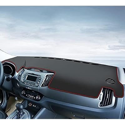 Black Leather Car Dash Mat Dashboard Cover Dash mat Interior Pad for Kia Sportage 2011-2015