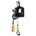 Electric Hoist Winch, 3-in-1 500KG/1100LBS Crane Overhead with 2 Wireless Remote Control for Garages, Ceilings, Attics 7.6m/24.93ft Lift Height (Black)