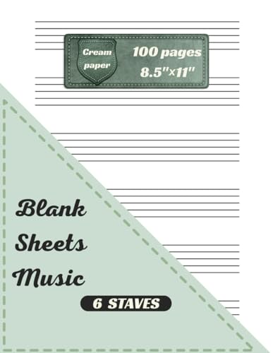 Blank Sheets Music 100 pages 8.5×11 inch Music Staff paper Sheets, blank music sheets, Music manuscript paper: Perfect for Composers for kids, ... – 100 Pages of Premium Blank Staff Paper image 2