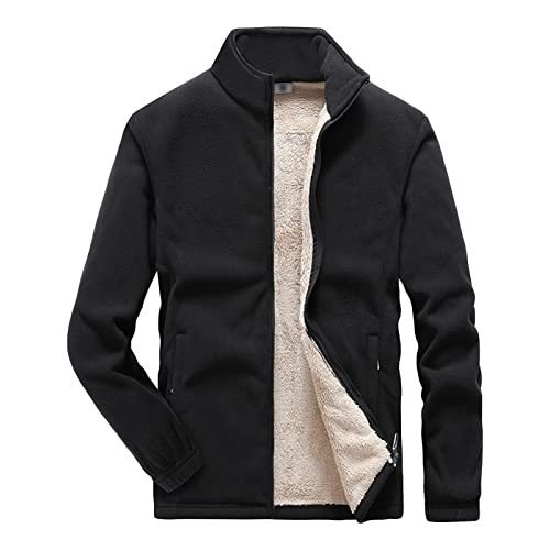 Bomber décontracté en polaire veste sherpa homme pour l'hiver