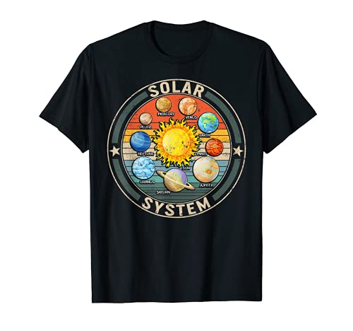 Solar Planets System Outer Space Dwarf Planets Astronaut T-Shirt