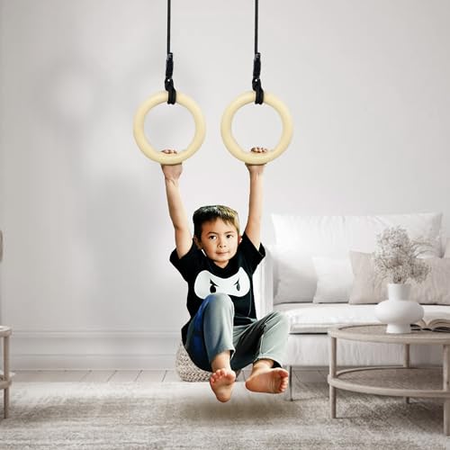 Image of VIXERA Playing Equipment for Kids 3 in 1, Disc Swing Set with Ninja Rope Ladder & Trapeze Bar with Rings for Kids Climbing Swing, Indoor & Outdoor Play Structure