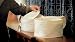 Marathon Housewares KW200004DMSK Deluxe Quilted Damask China Storage Case 7" in Ivory