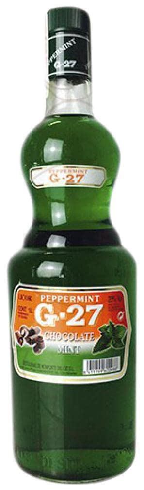 3 × Licores Salas G-27 Mint Chocolate Pippermint (Caja de 3 Botellas de 1 L)
