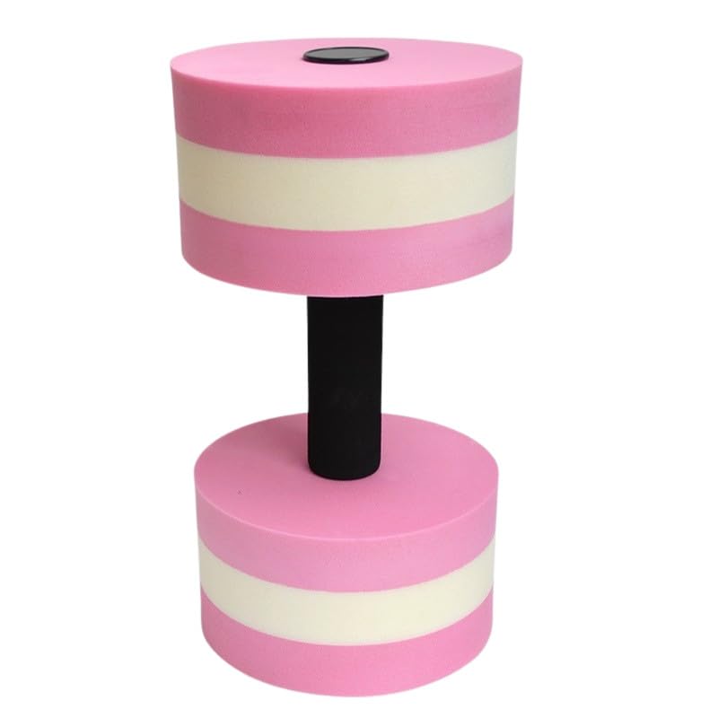 Water Aerobic Exercise Foam Dumbbell Pool Resistance Water Fitness Barbells Swimming Training Hand Bar Exercises | Pink | Pack Of 1-image-1